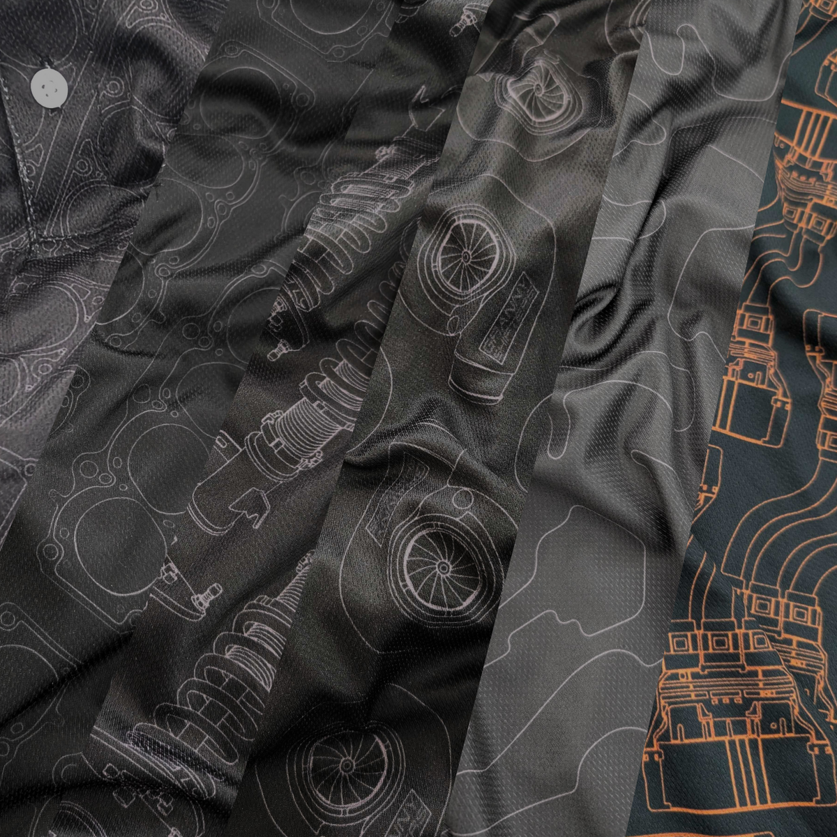 Turbocharger outline polo shirt — GrannyShifters Stealth Series