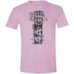 Pink t-shirt featuring a highly detailed, exploded technical parts diagram of a Toyota 4A-GE 4-cylinder engine block and internals.